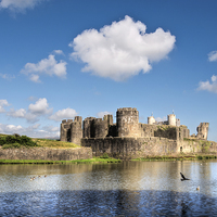 Buy canvas prints of Caerphilly Castle by Steve Purnell