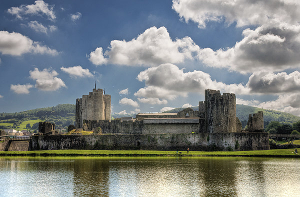 Caerphilly Castle 3 Picture Board by Steve Purnell