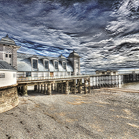 Buy canvas prints of Penarth Pier Textured by Steve Purnell
