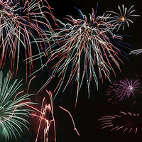 Buy canvas prints of Fireworks Extravaganza 1 by Steve Purnell