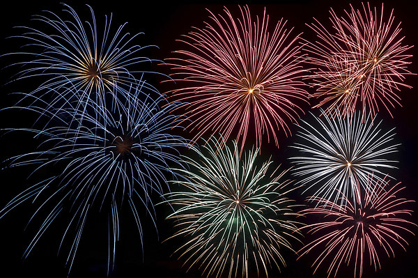 Fireworks Extravaganza 4 Picture Board by Steve Purnell