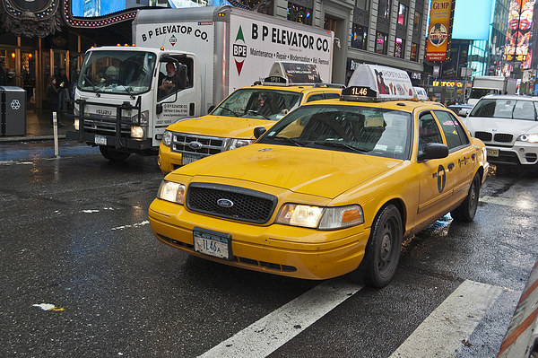 Yellow Taxi Picture Board by Steve Purnell