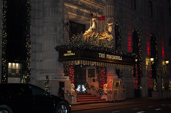 The Peninsula New York At Christmas Picture Board by Steve Purnell