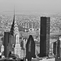 Buy canvas prints of Chrysler Building New York Black And White by Steve Purnell