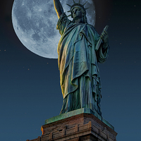 Buy canvas prints of Liberty Moon by Steve Purnell