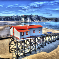 Buy canvas prints of Tenby Old Lifeboat House by Steve Purnell