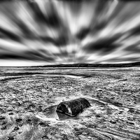 Buy canvas prints of Freshwater West Drama Monochrome by Steve Purnell