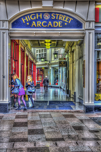 High Street Arcade Cardiff Picture Board by Steve Purnell