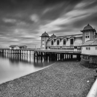 Buy canvas prints of Penarth Pier 1 Mono by Steve Purnell