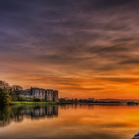 Buy canvas prints of Carew Castle Sunset 1 by Steve Purnell