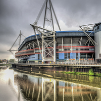 Buy canvas prints of The Millennium Stadium Reflections by Steve Purnell