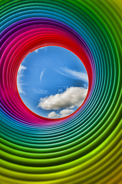 Colourful Slinky Sky Picture Board by Steve Purnell