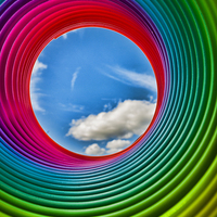 Buy canvas prints of Colourful Slinky Sky by Steve Purnell