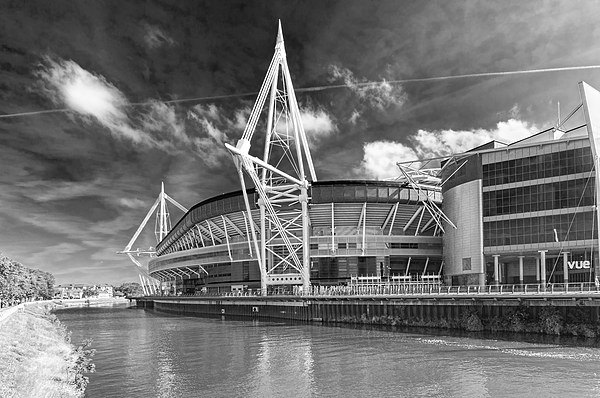 Wales Millennium Stadium 1 Mono Picture Board by Steve Purnell