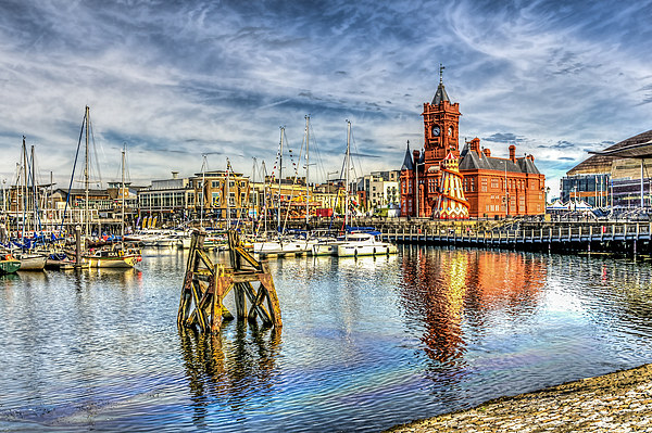 Cardiff Bay And The Pierhead Building Picture Board by Steve Purnell