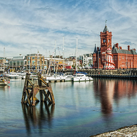 Buy canvas prints of Cardiff Bay And The Pierhead Building Long Exposur by Steve Purnell