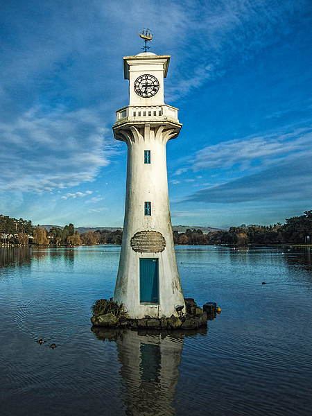 Roath Park Lighthouse Picture Board by Steve Purnell
