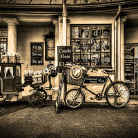 Buy canvas prints of Ye Olde Sweet Shoppe Sepia by Steve Purnell