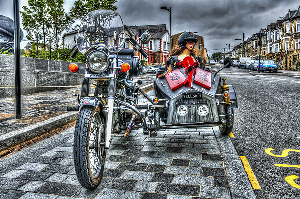 Ural Wolf 750 And Sidecar Picture Board by Steve Purnell