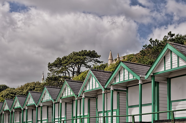 Beach Huts Langland Bay Swansea 3 Picture Board by Steve Purnell