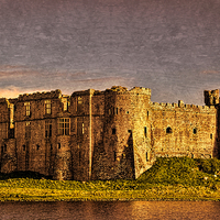 Buy canvas prints of Carew Castle Sunset by Steve Purnell