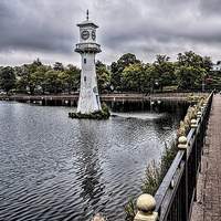 Buy canvas prints of Scott Memorial Lighthouse Roath Park Cardiff 3 by Steve Purnell