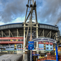 Buy canvas prints of  Wales Millennium Stadium by Steve Purnell