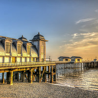 Buy canvas prints of Penarth Pier Dawn by Steve Purnell