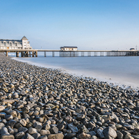Buy canvas prints of Penarth Pier Long Exposure 2 by Steve Purnell