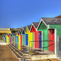 Buy canvas prints of Barry Island Beach Huts 7 by Steve Purnell