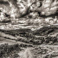 Buy canvas prints of Valley View Mono by Steve Purnell