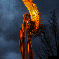Buy canvas prints of Angel Of The Morning Textured by Steve Purnell