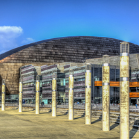 Buy canvas prints of Wales Millennium Centre Cardiff Bay by Steve Purnell