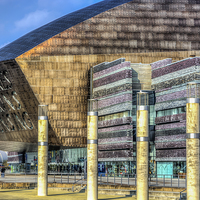 Buy canvas prints of Wales Millennium Centre Cardiff Bay 2 by Steve Purnell