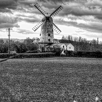 Buy canvas prints of Llancayo Mill Usk 2 Mono by Steve Purnell