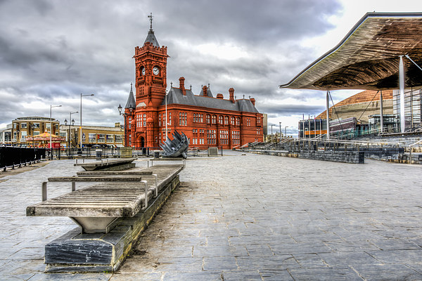 Cardiff Bay Pierhead Building Picture Board by Steve Purnell