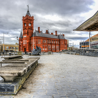 Buy canvas prints of Cardiff Bay Pierhead Building by Steve Purnell