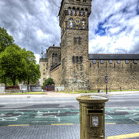 Buy canvas prints of Cardiff Castle Clock Tower by Steve Purnell