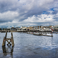 Buy canvas prints of  Cardiff Bay Panorama by Steve Purnell
