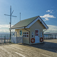 Buy canvas prints of The Piermasters Hut by Steve Purnell