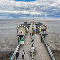 Buy canvas prints of Looking Down The Pier 1 by Steve Purnell