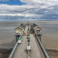Buy canvas prints of Looking Down The Pier 2 by Steve Purnell