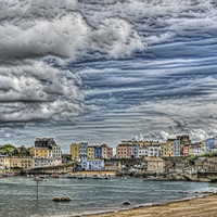 Buy canvas prints of Tenby Harbour Texture Effect by Steve Purnell