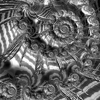 Buy canvas prints of Spiral In Black And White by Steve Purnell