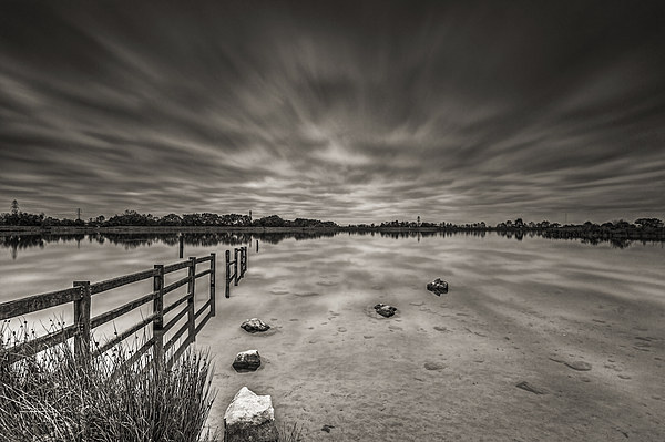 Penyfan Pond Long Exposure Mono Picture Board by Steve Purnell
