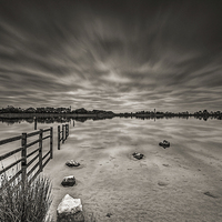 Buy canvas prints of Penyfan Pond Long Exposure Mono by Steve Purnell