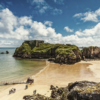 Buy canvas prints of St Catherines Island Tenby by Steve Purnell