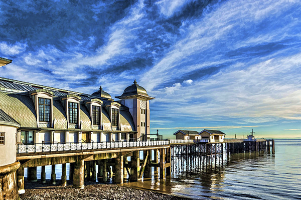 Penarth Pier Painterly Picture Board by Steve Purnell