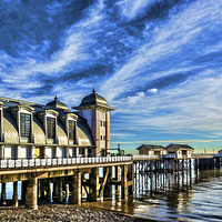 Buy canvas prints of Penarth Pier Painterly by Steve Purnell