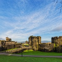 Buy canvas prints of Caerphilly Castle Panorama by Steve Purnell
